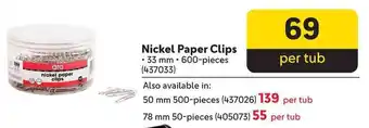 Makro Nickel Paper Clips offer