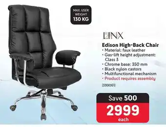 Makro Edison High-Back Chair offer