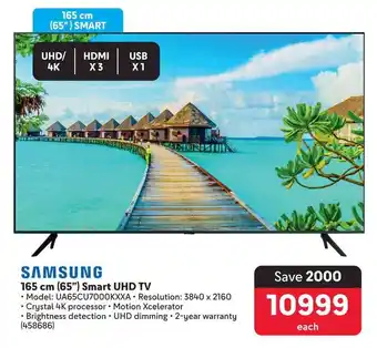 Makro SAMSUNG 165 cm (65") Smart UHD TV offer