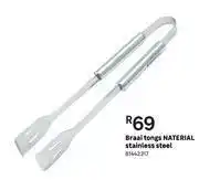 Leroy Merlin Naterial Braai Tongs (Stainless Steel) 81442317 offer