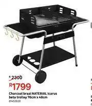 Leroy Merlin Naterial Charcoal Braai Icarus Beta Trolley 76cm x 48cm 81452828 offer