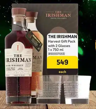 THE IRISHMAN Harvest Gift Pack with 2 Glasses 1x750ml