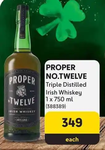 Makro PROPER NO.TWELVE Triple Distilled Irish Whiskey offer