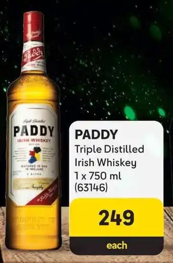 Makro PADDY Triple Distilled Irish Whiskey offer