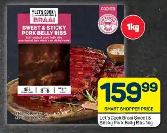 Pick n Pay Hypermarket Let's Cook Braai Sweet & Sticky Pork Belly Ribs 1kg offer