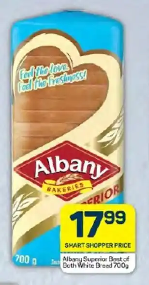 Pick n Pay Hypermarket Albany Superior Best of Both White Bread 700g offer