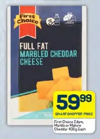 Pick n Pay Hypermarket First Choice Edom, Marble or Mature Cheddar 400g Each offer
