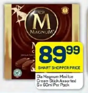 Pick n Pay Hypermarket Ola Magnum Mini Ice Cream Stick Assorted 6x 60ml Per Pack offer