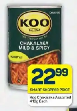 Pick n Pay Hypermarket Koo Chakalaka Assorted 410g Each offer