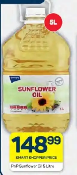 Pick n Pay Hypermarket PnP Sunflower Oil 5 Litre offer