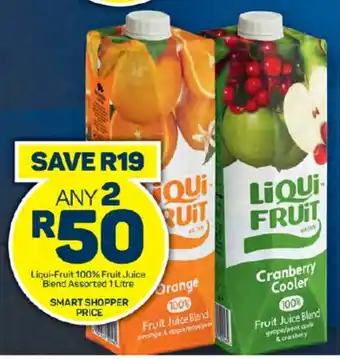 Pick n Pay Hypermarket Liqui-Fruit 100% Fruit Juice Blend Assorted 1 Litre offer