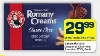 Pick n Pay Hypermarket Bakers Romany Creams or Choc-kits Assorted 200g Each offer