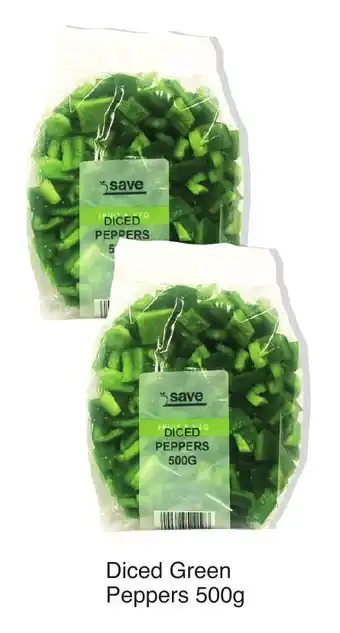 Save Hyper Diced Green Peppers 500g offer