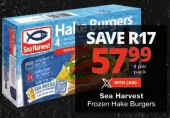 Checkers Sea Harvest Frozen Hake Burgers offer
