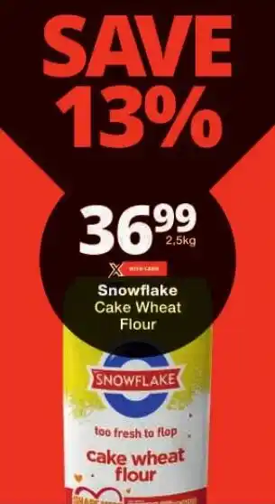 Checkers Snowflake Cake Wheat Flour offer