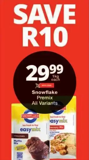 Checkers Snowflake Premix All Variants offer