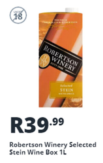 Shoprite Liquor Robertson Winery Selected Stein Wine Box 1L offer