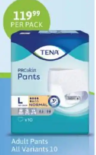 Checkers Adult Pants All Varieties 10 L offer