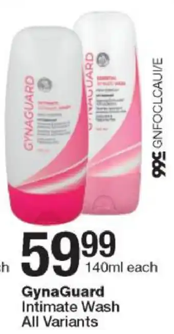 Checkers GynaGuard Intimate Wash All Variants 140ml offer
