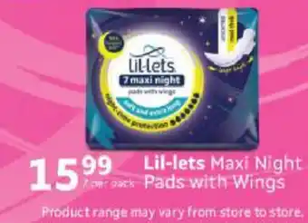 Checkers Lil-lets Maxi Night Pads with Wings offer