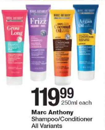 Checkers Marc Anthony Shampoo/Conditioner All Variants 250ml offer