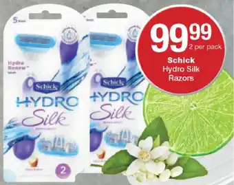 Checkers Schick Hydro Silk Razors 2 per pack offer