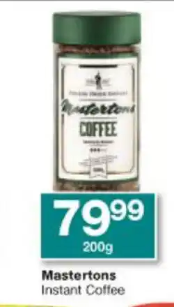 Checkers Mastertons Instant Coffee 200g offer