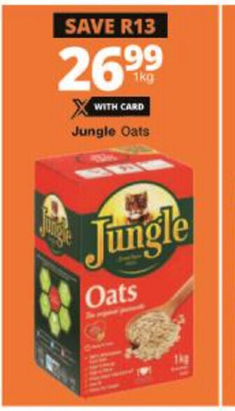 Checkers Jungle Oats 1kg offer