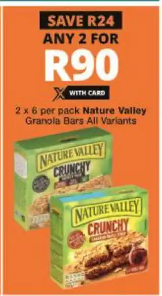 Nature Valley Granola Bars All Varians 2 x 6 per pack