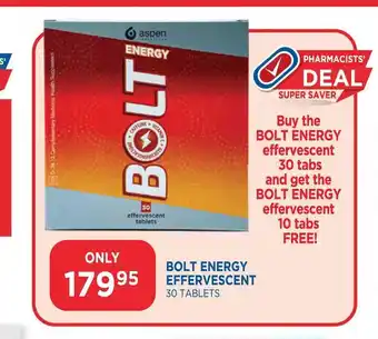 Link Pharmacy Bolt Energy Effervescent 30 Tablets offer