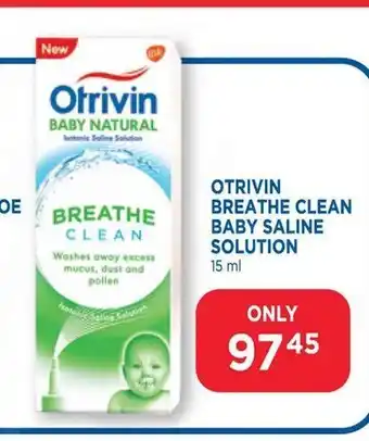 Otrivin Breathe Clean Baby Soft Saline Solution 15ml