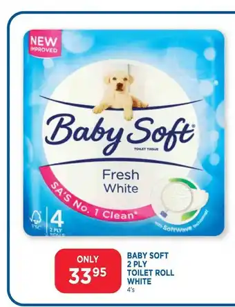 Link Pharmacy Baby Soft 2 Ply Toilet Roll White 4's offer