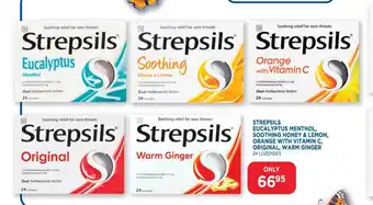 Link Pharmacy Strepsils Eucalyptus Menthol, Soothing Honey & Lemon, Orange With Vitamin C, Original, Warm Ginger 24 Lozenges offer