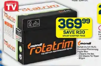 Pick n Pay Hypermarket mondi Rotatrim A4 Multi-Purpose Photocopy Paper Box offer