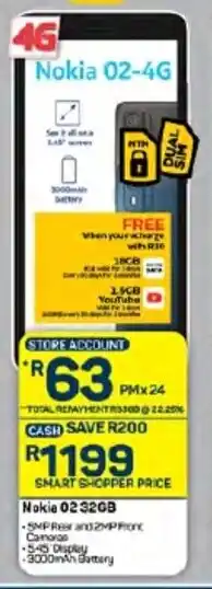 Pick n Pay Hypermarket Nokia 02 32GB offer