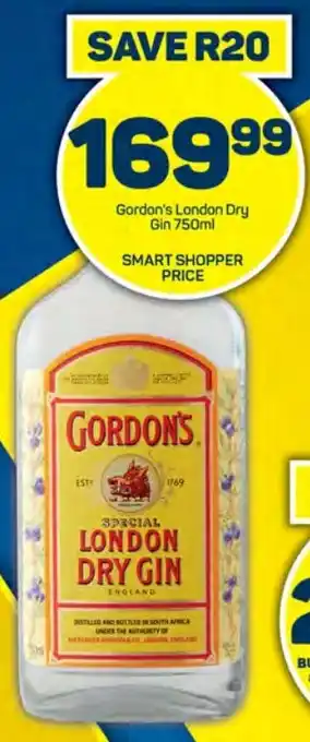 Pick n Pay Hypermarket Gordon's London Dry Gin 750ml offer
