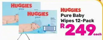 Game HUGGIES Pure Baby Wipes 12-Pack offer