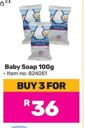 Game Bennetts Baby Soap 100g offer