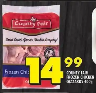 Shoprite COUNTY FAIR FROZEN CHICKEN GIZZARDS 400g offer