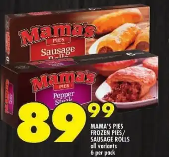 Shoprite MAMA'S PIES FROZEN PIES/ SAUSAGE ROLLS all variants 6 per pack offer