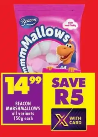 Shoprite BEACON MARSHMALLOWS all variants 150g each offer