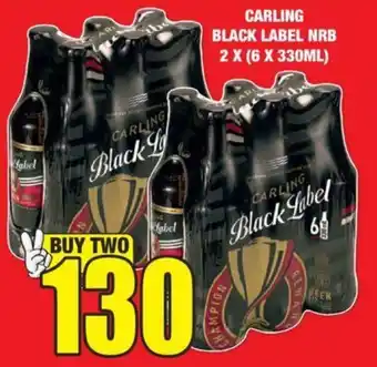 Boxer Liquors CARLING BLACK LABEL NRB 2X (6 X 330ML) offer