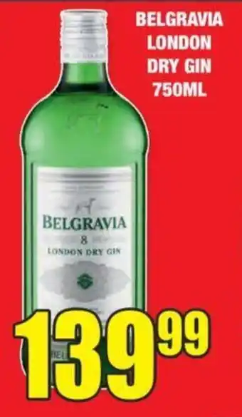 Boxer Liquors BELGRAVIA LONDON DRY GIN 750ML offer