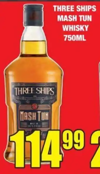 Boxer Liquors THREE SHIPS MASH TUN WHISKY 750ML offer