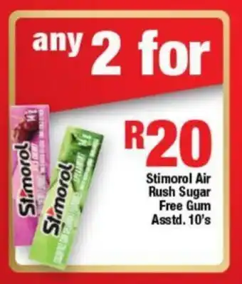 OK Express Stimorol Air Rush Sugar Free Gum Asstd. 10's offer