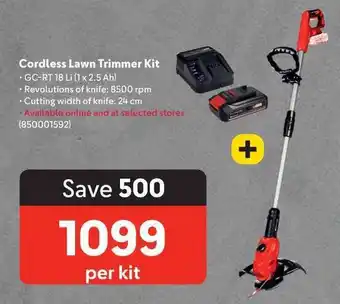 Makro Cordless Lawn Trimmer Kit offer