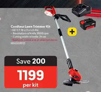 Makro Cordless Lawn Trimmer Kit offer