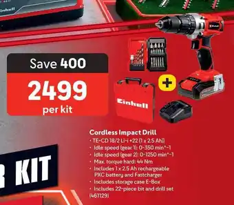 Makro Cordless Impact Drill offer