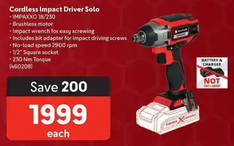 Makro Cordless Impact Driver Solo offer