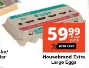 Checkers Housebrand Extra Large Eggs offer